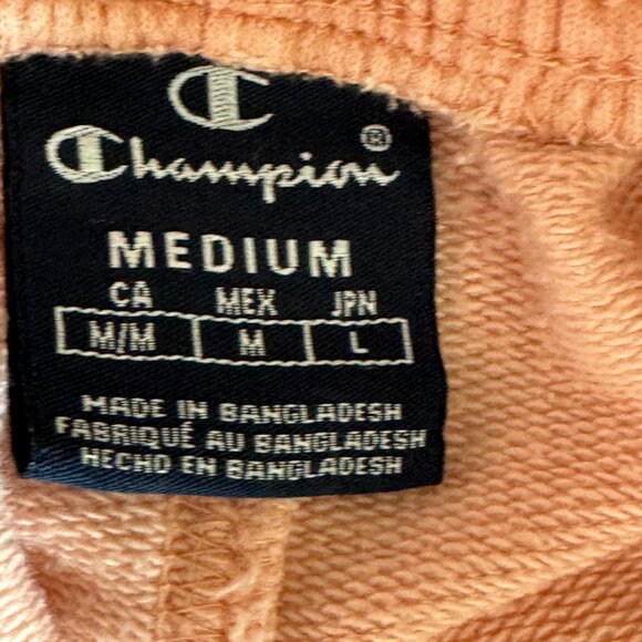 Champions men's pink/orange french terry elastic/drawstring waist shorts size me - Picture 8 of 10